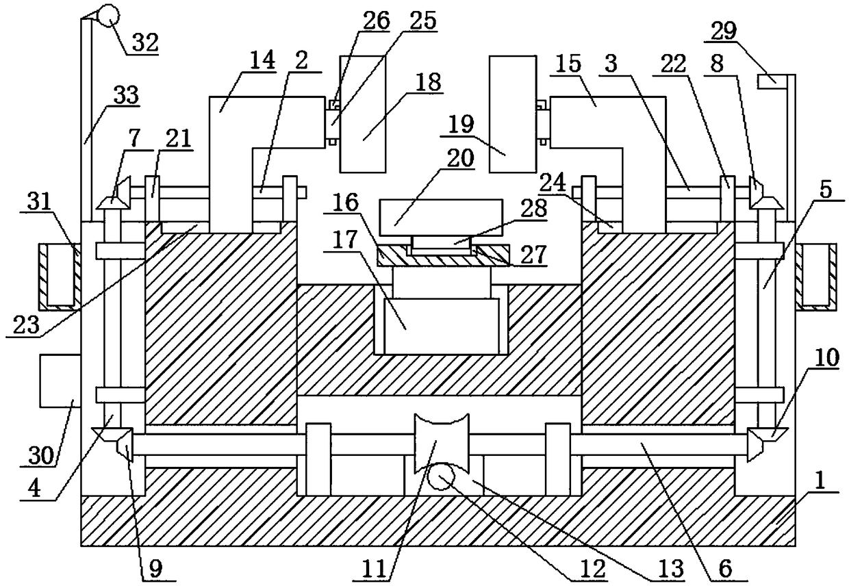 Automatic mold separating device with double-cooling function