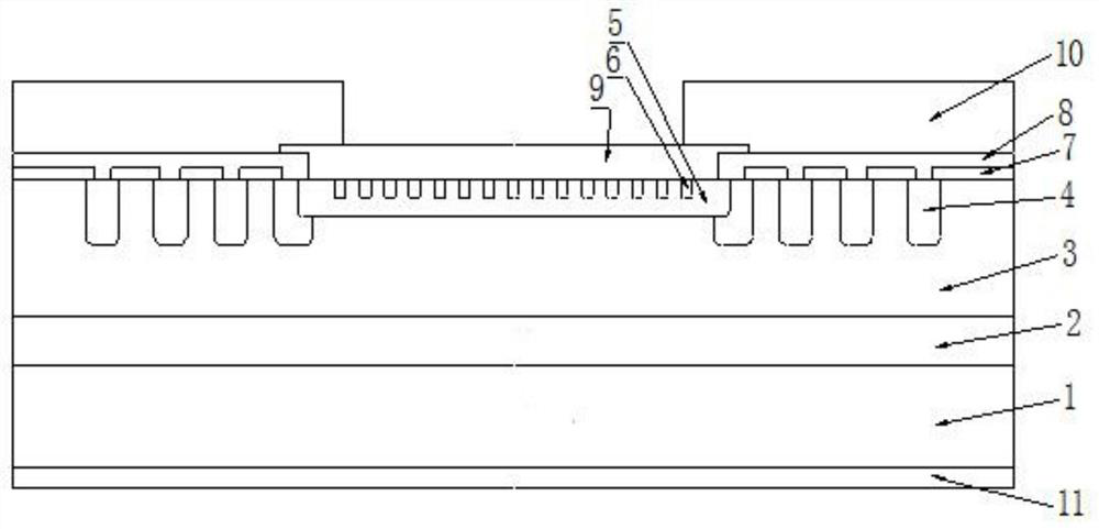 Diode chip structure and preparation method thereof