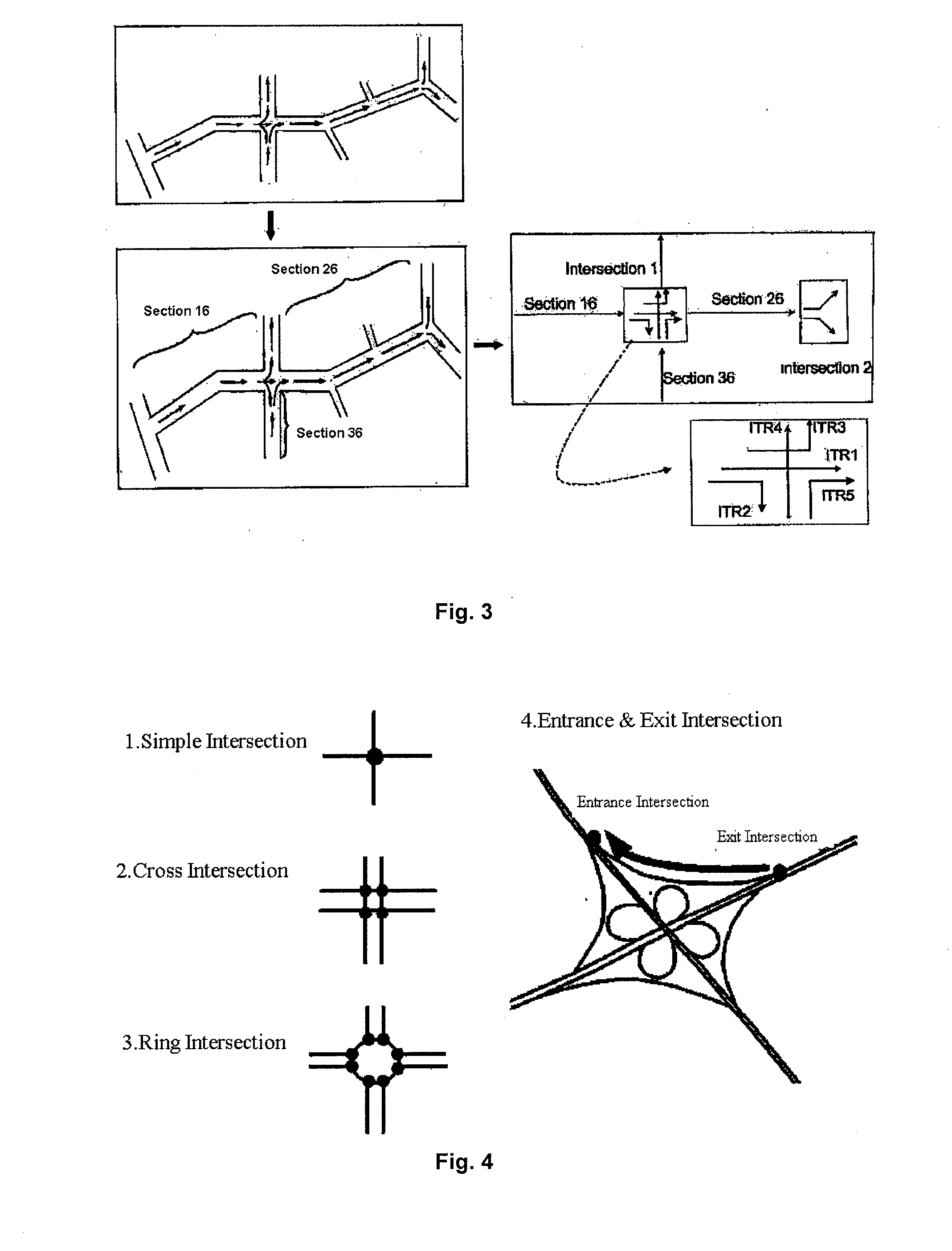 Method and apparatus for processing traffic information based on intersections and sections