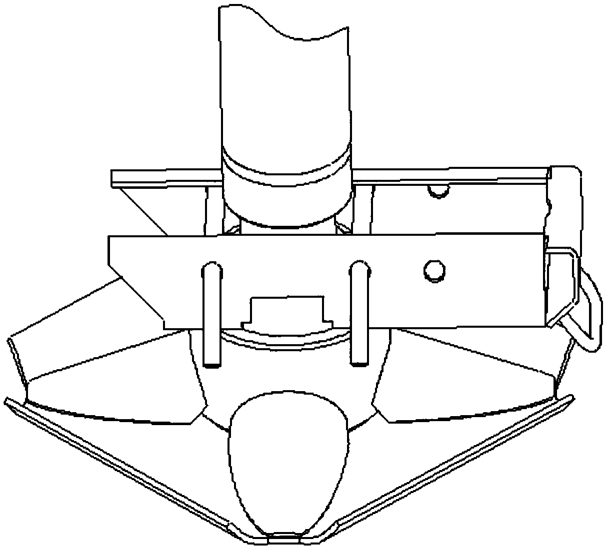 Support foot plates and crane for mounting same