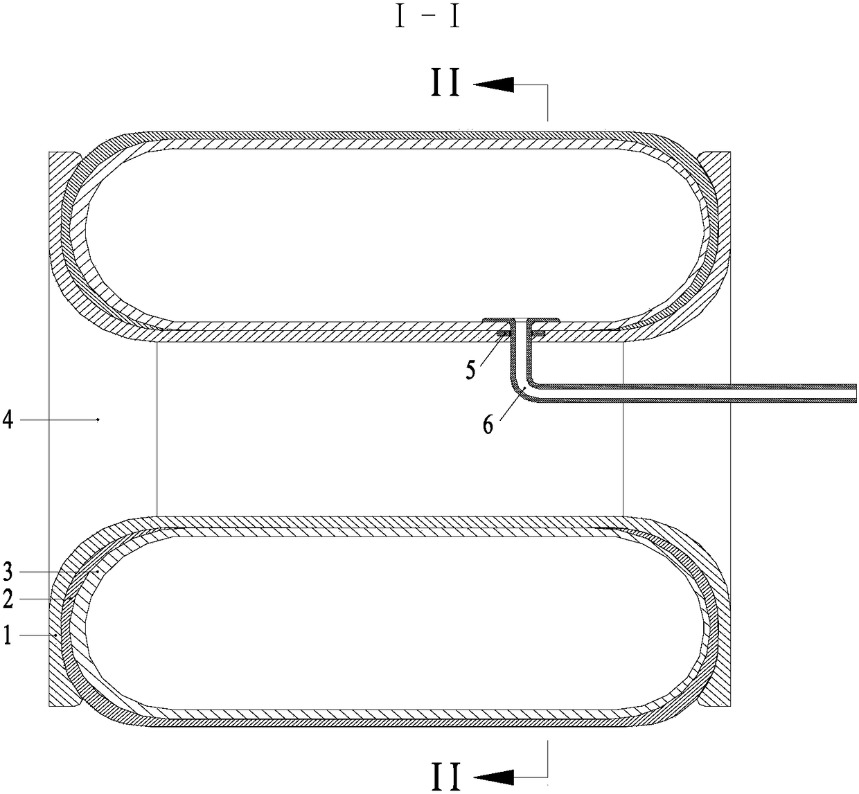 Sectional loading and unloading test device in rock hole