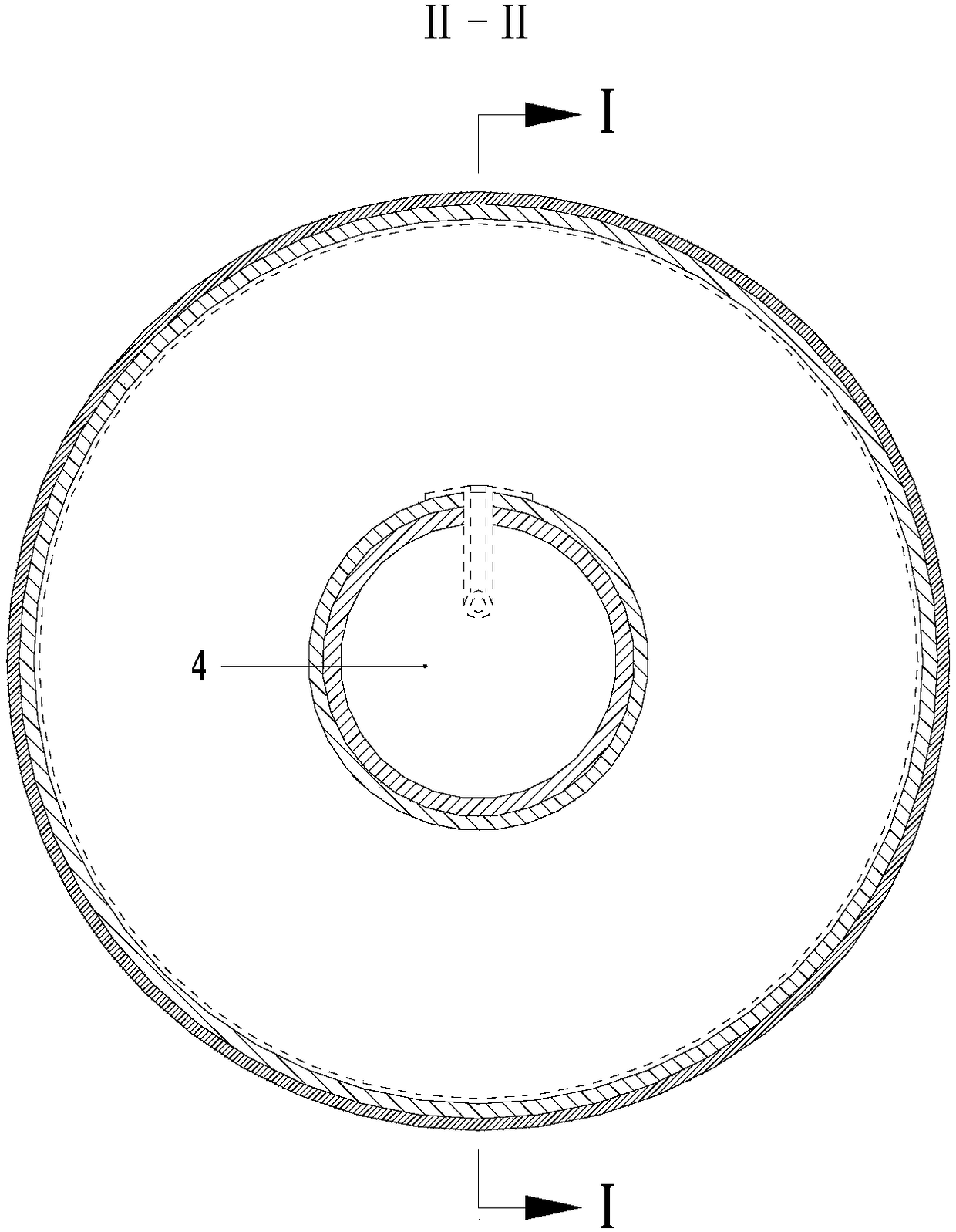 Sectional loading and unloading test device in rock hole