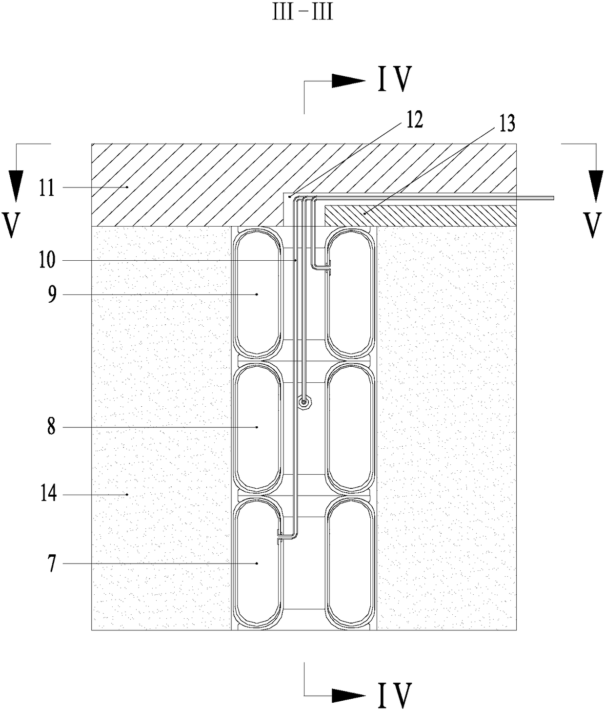 Sectional loading and unloading test device in rock hole