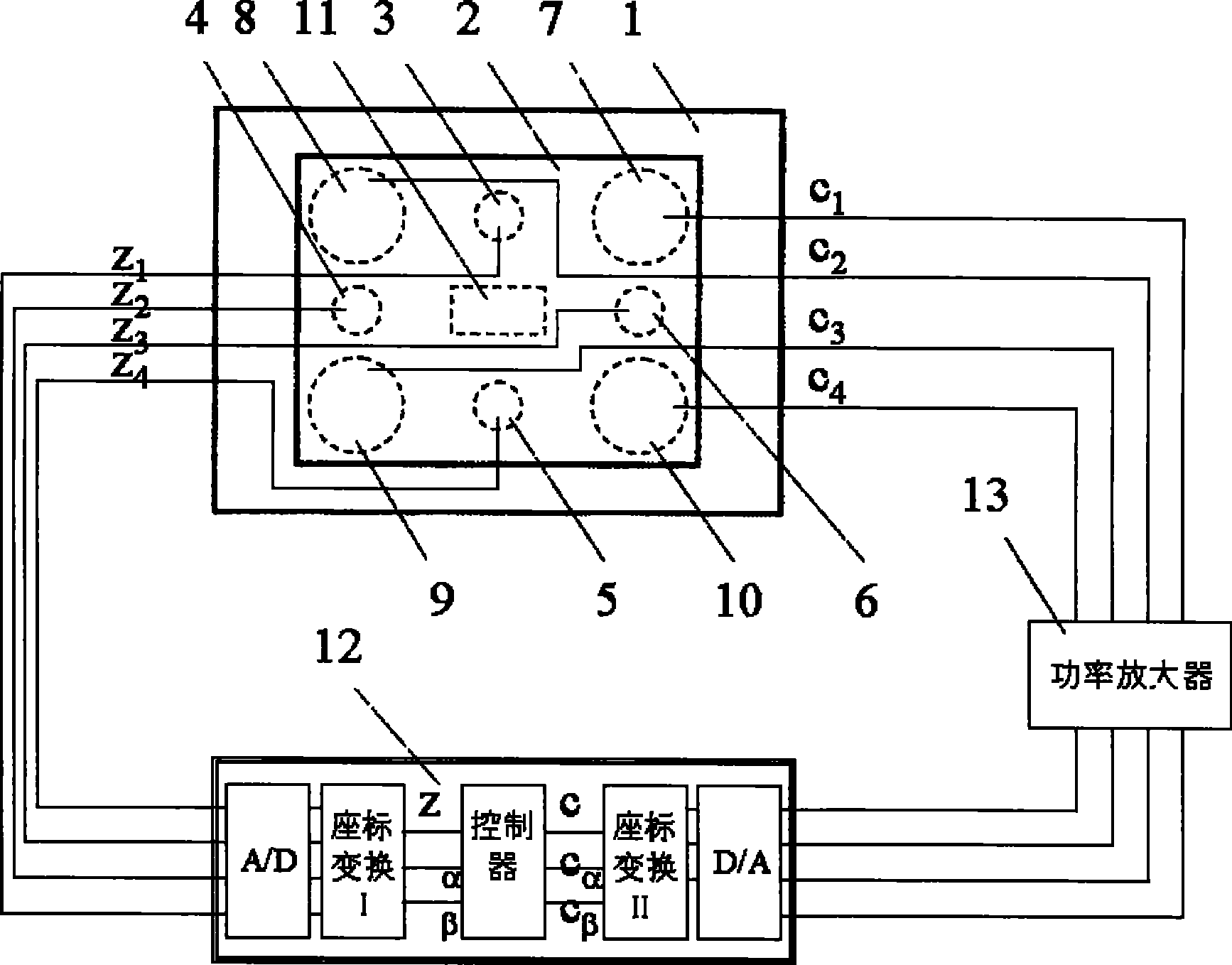 Non-contact long-stroke multi-degree-of-freedom nanometer precision working table