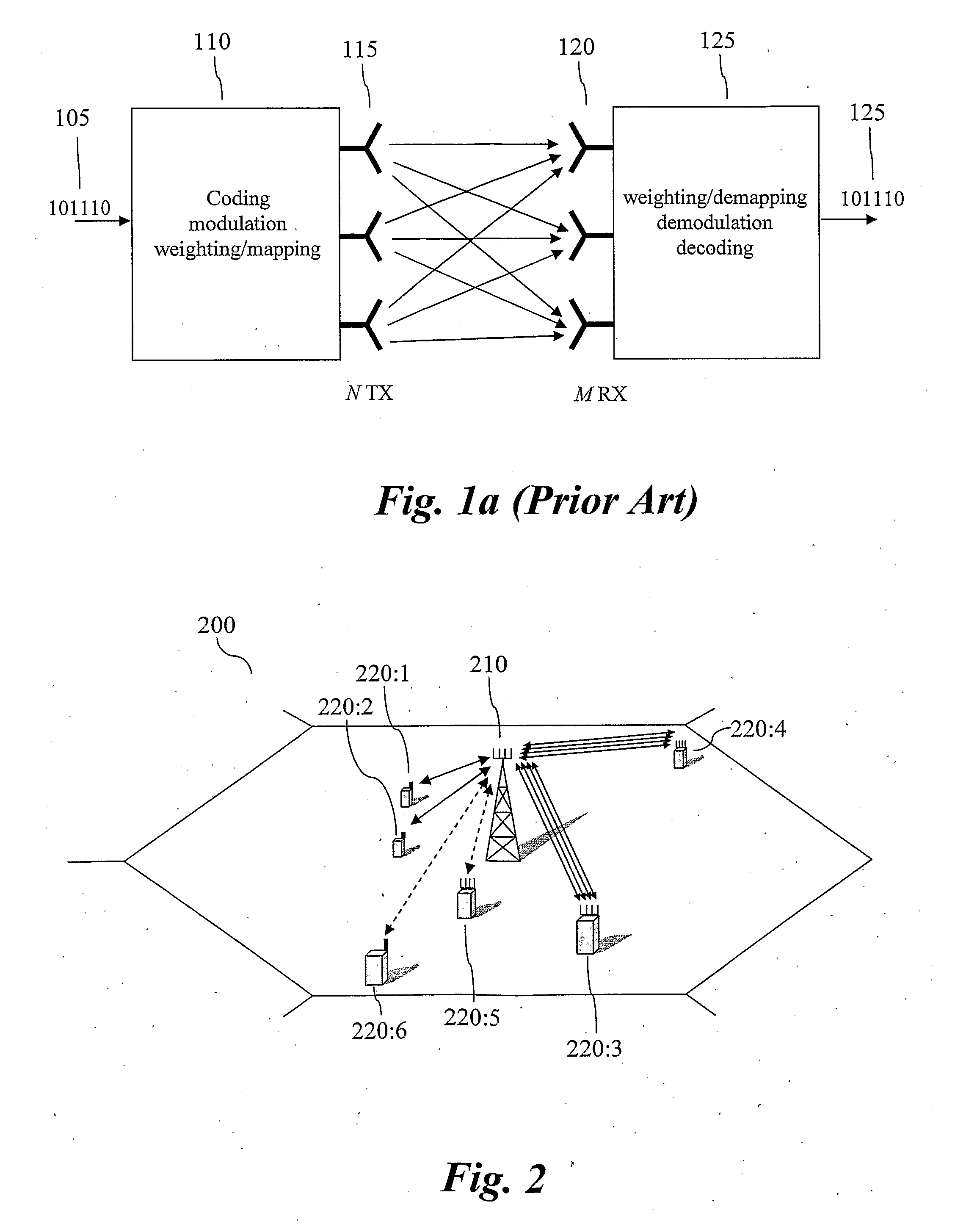 Method and Arrangement for SINR Feedback in MIMO Based Wireless Communication Systems