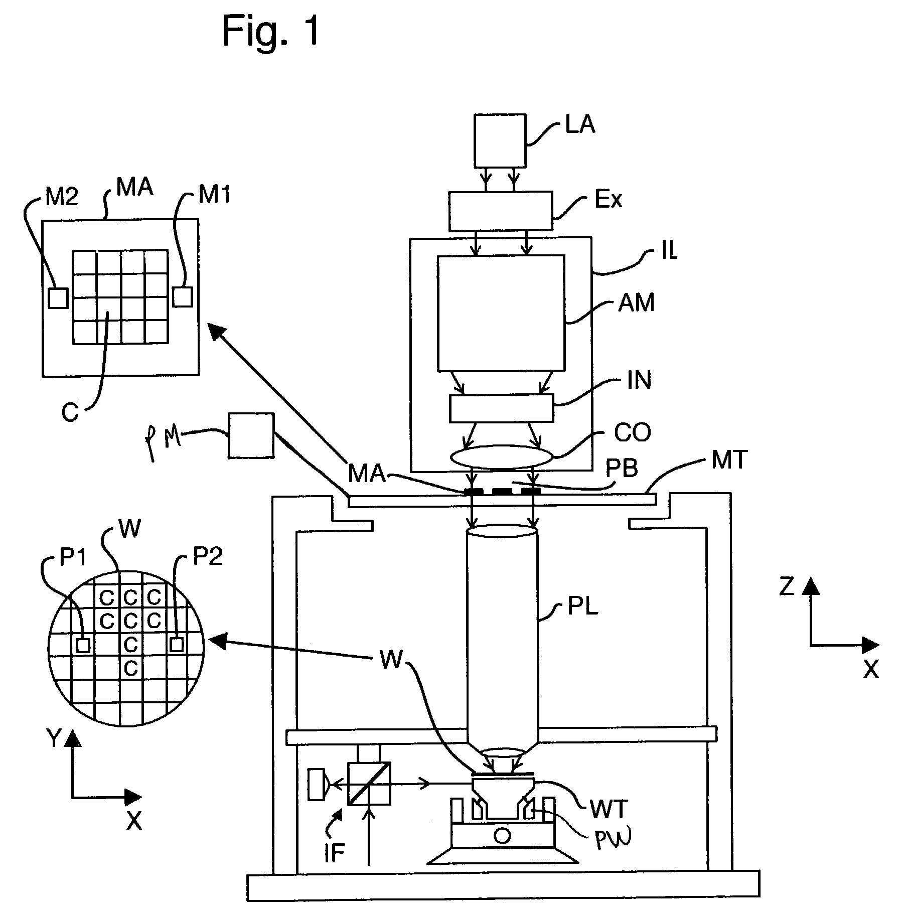 Kit of parts for assembling an optical element, method of assembling an optical element, optical element, lithographic apparatus, and device manufacturing method