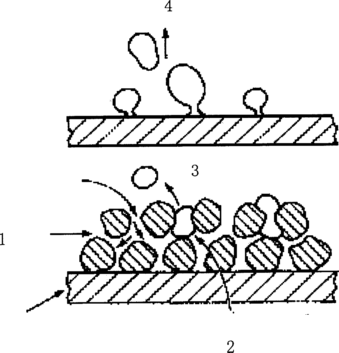 Column plate with porous surface