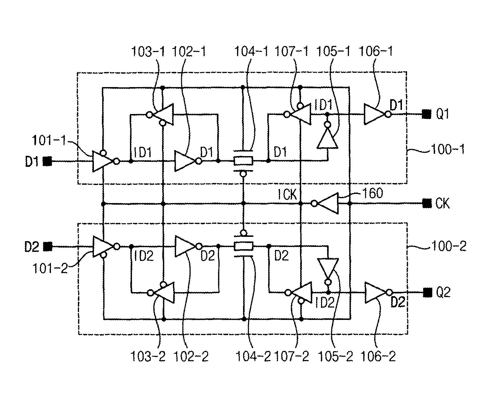 Multi-bit flip-flops and scan chain circuits