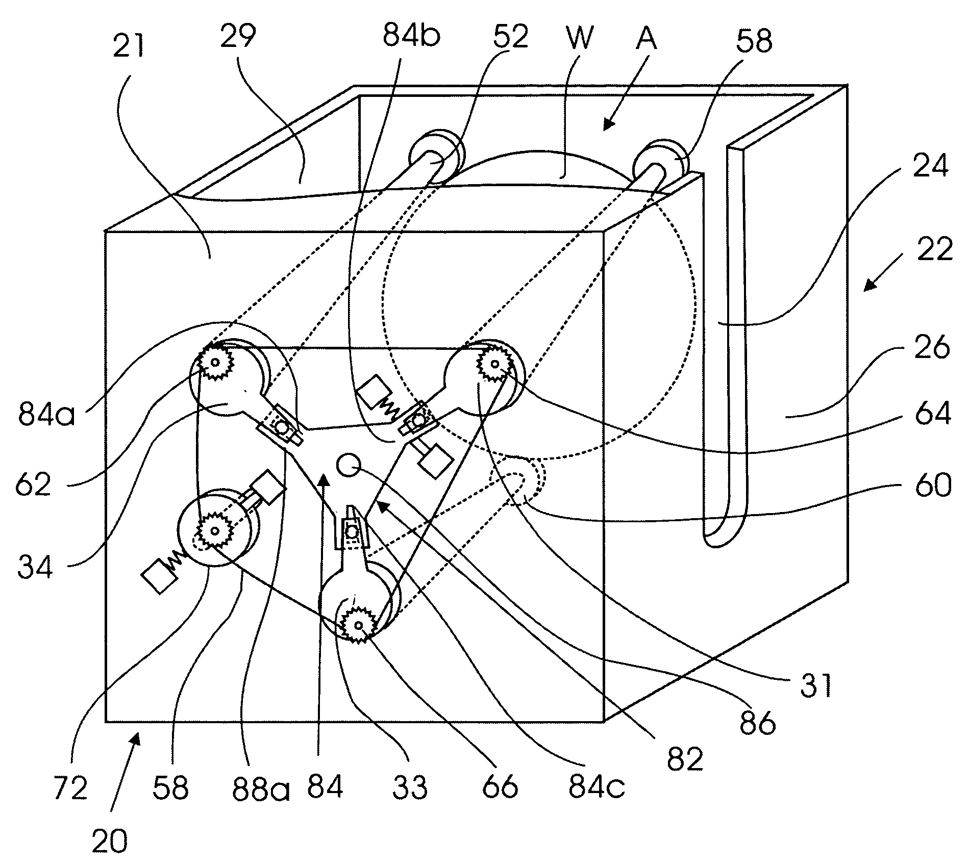 Holding and rotary driving mechanism for flat objects