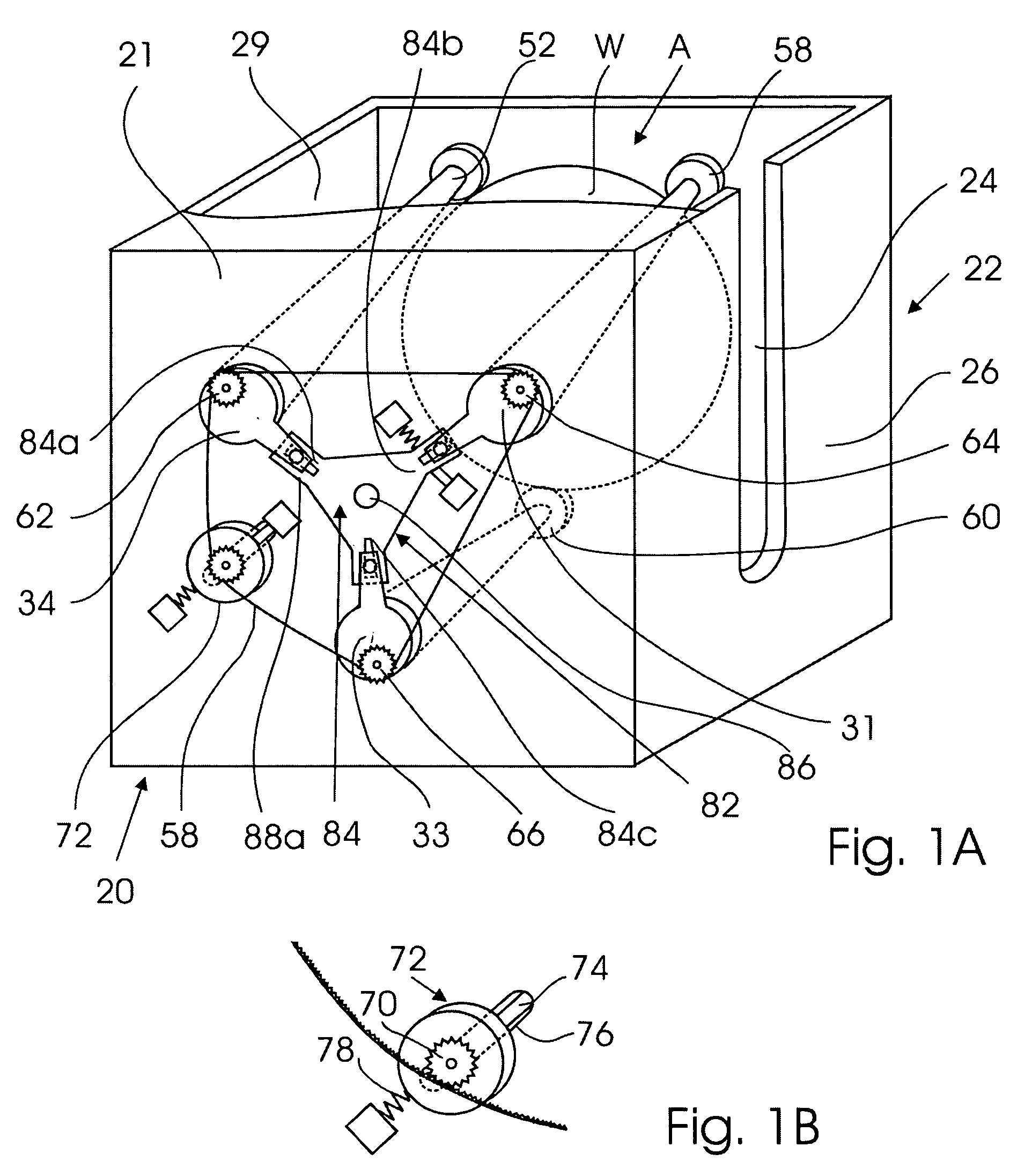 Holding and rotary driving mechanism for flat objects