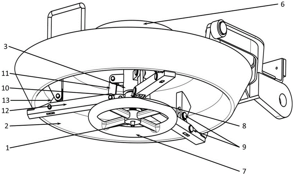 Locking device for hatch cover of deep-sea manned submersible