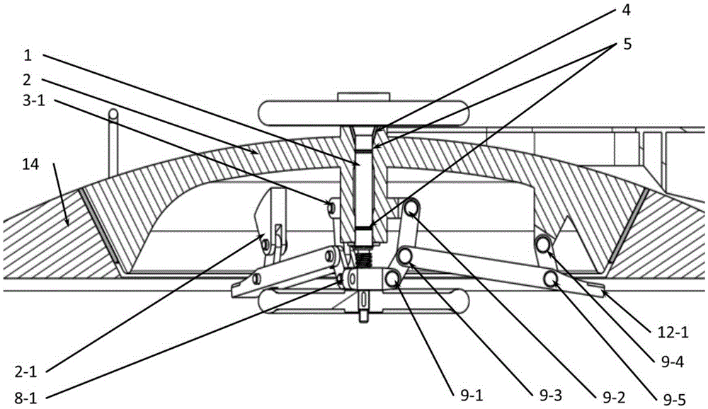 Locking device for hatch cover of deep-sea manned submersible