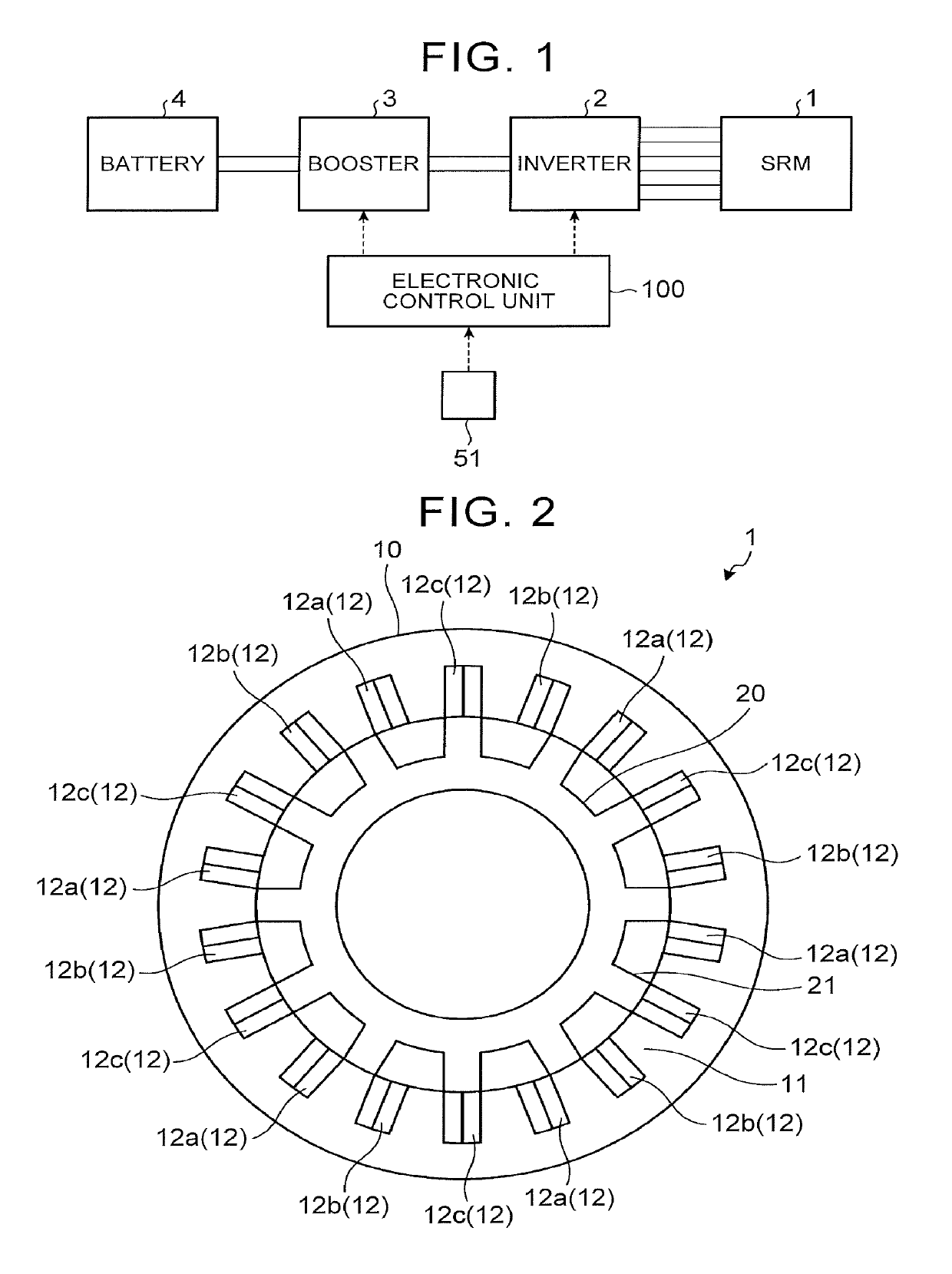 Switched reluctance motor system, and method of controlling switched reluctance motor system