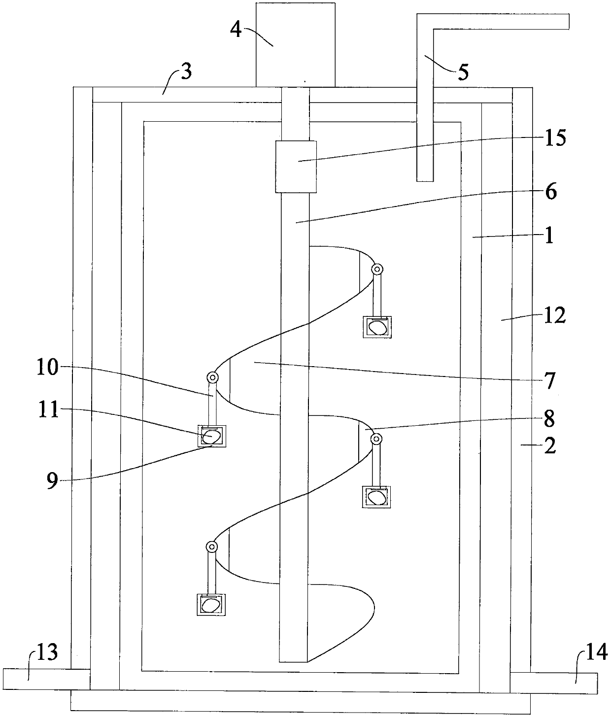 Stirring, decolorizing, concentrating and heating tank