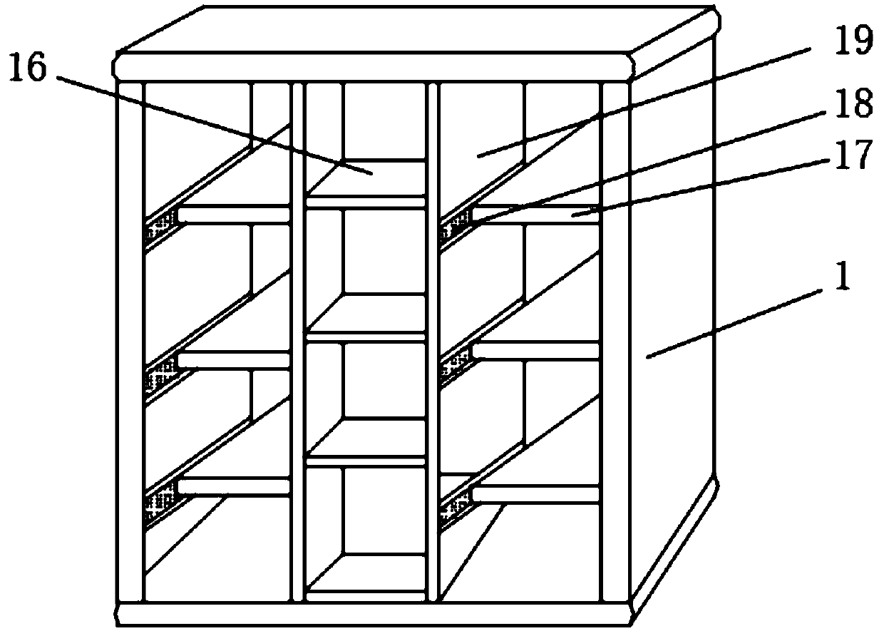 Shoe cabinet with capacity of inner storage space adjustment