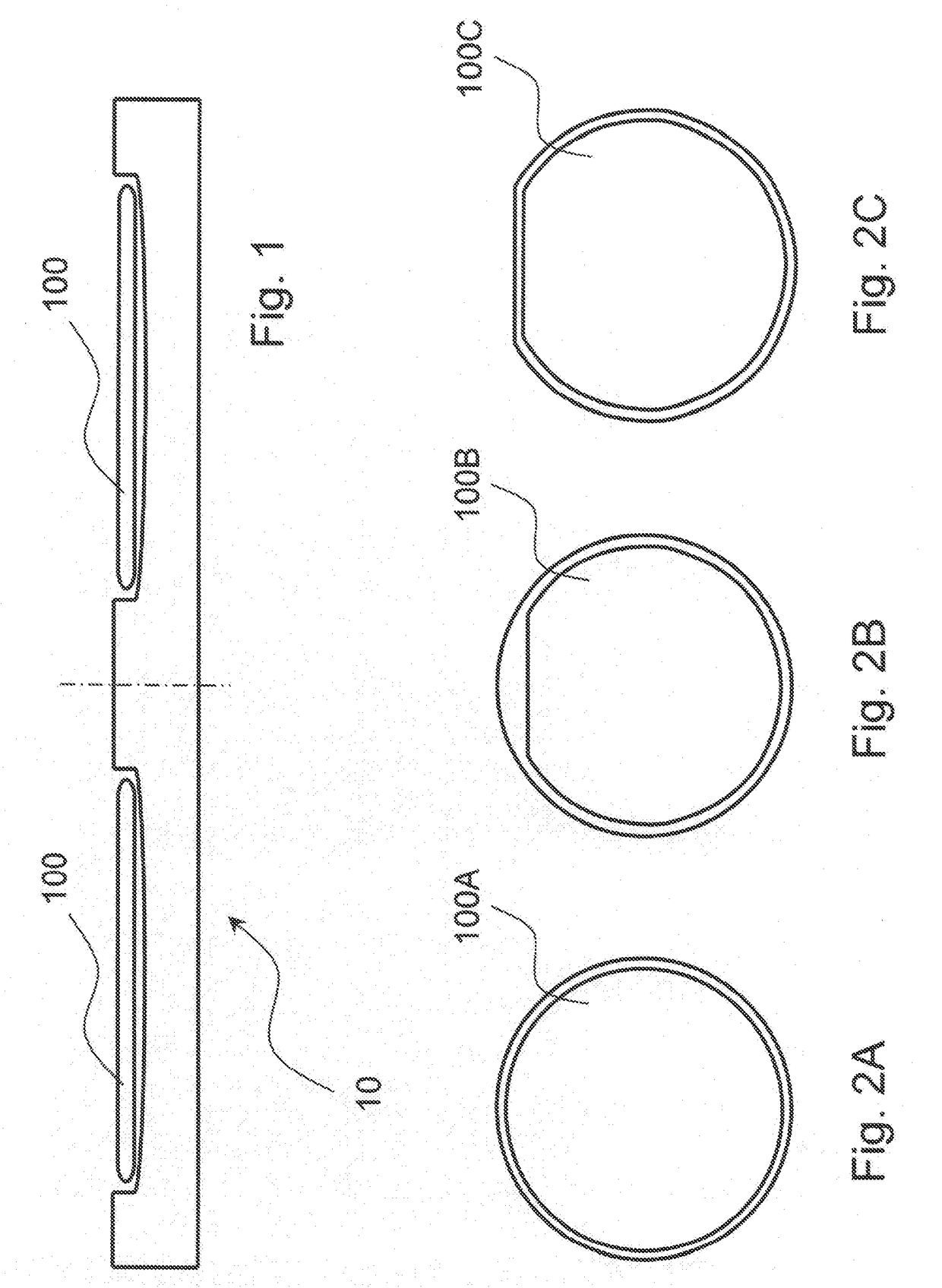 Susceptor with asymmetric recesses, reactor for epitaxial deposition and production method