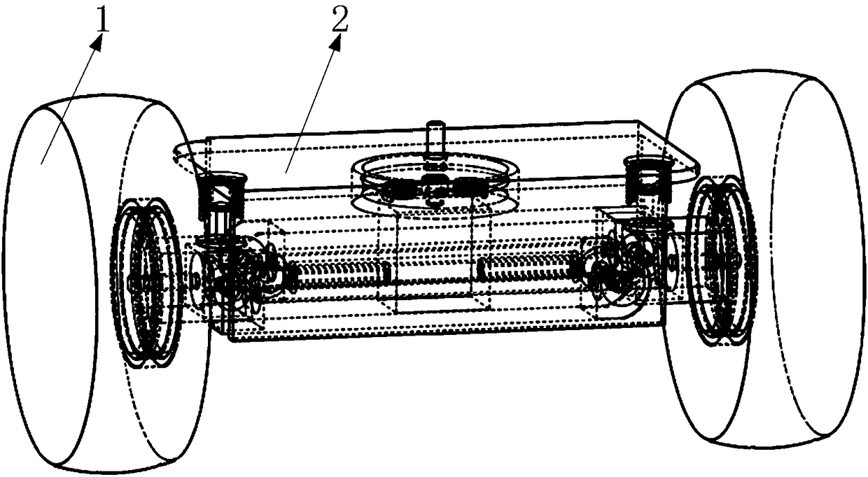 Swing arm type suspension based on bottom of automobile