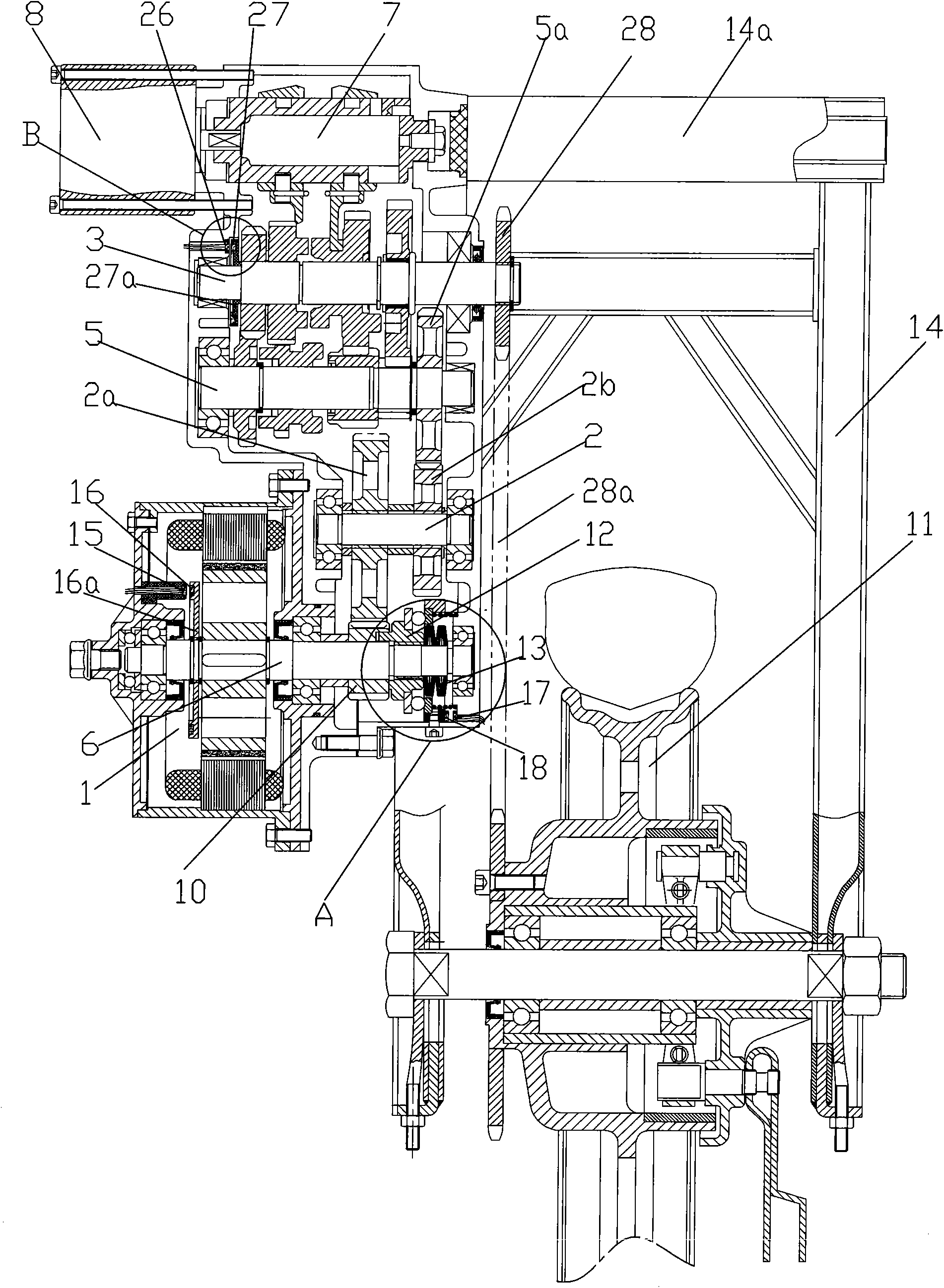 Centrally-mounted type manual/automatic integrative intellectualized self-adapting transmission sensing electrically-driven automatic speed changer