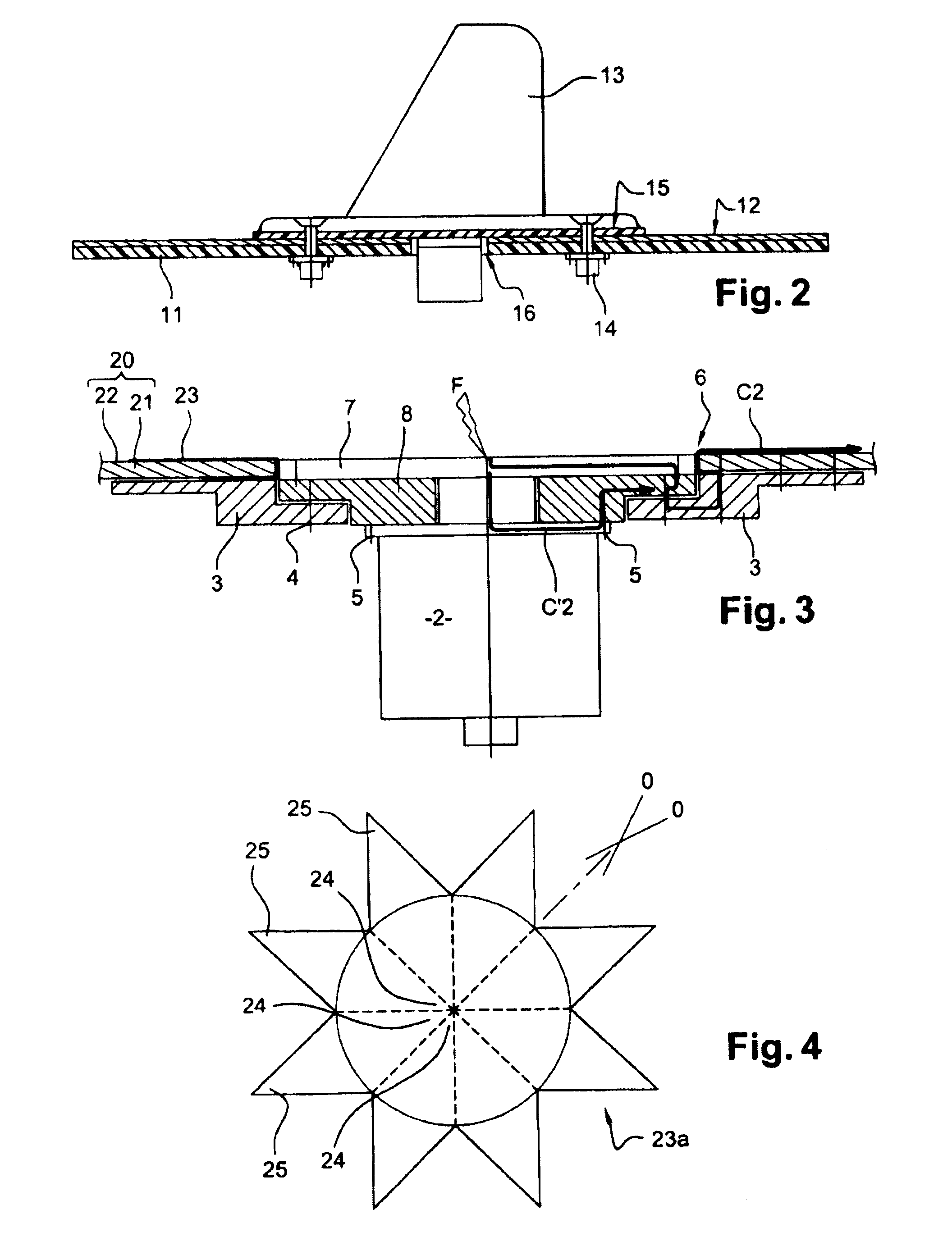 System for dissipating a lightning current generated by a thunderstorm discharge on an aircraft