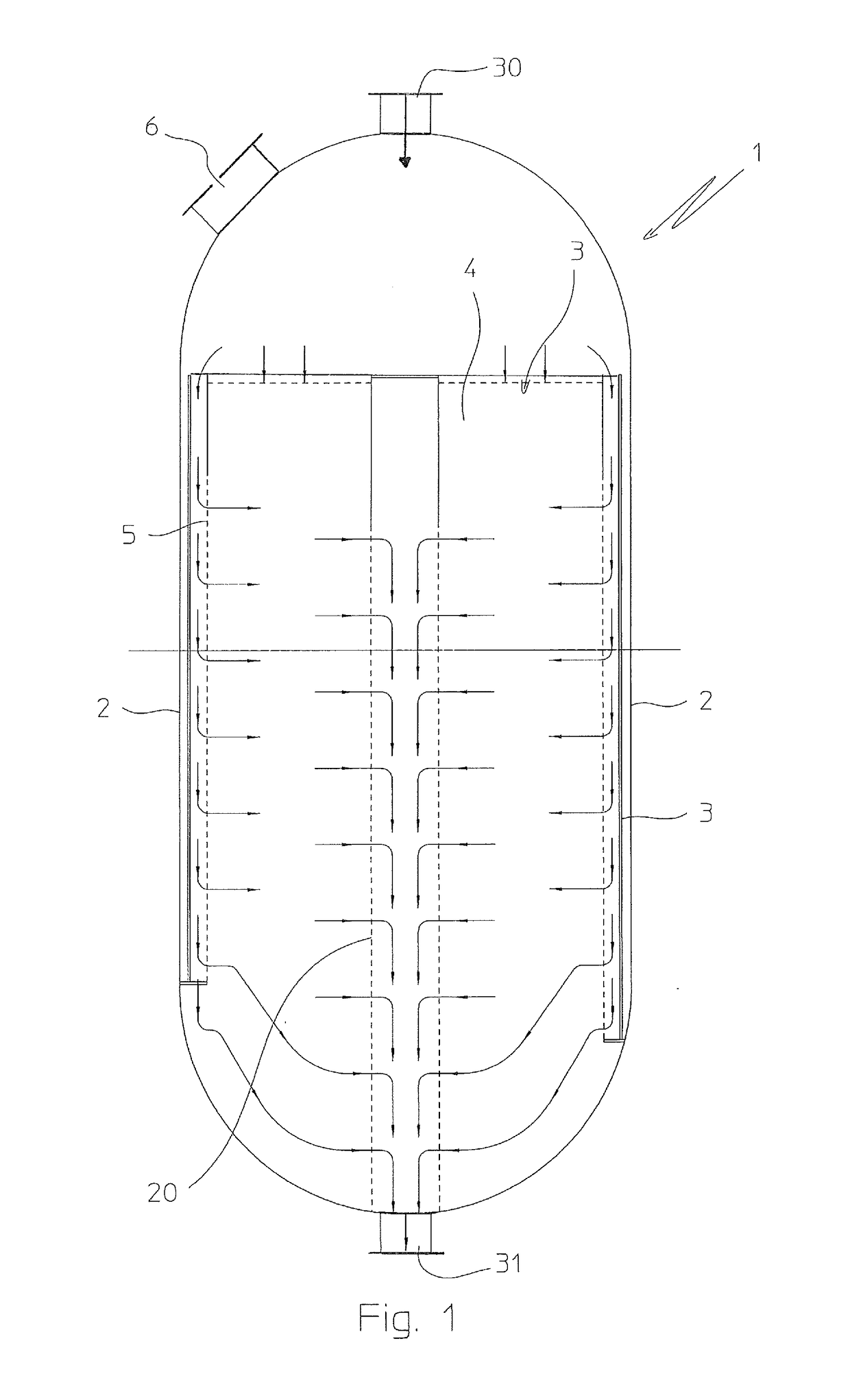 Method for realizing internal walls of catalytic reactors