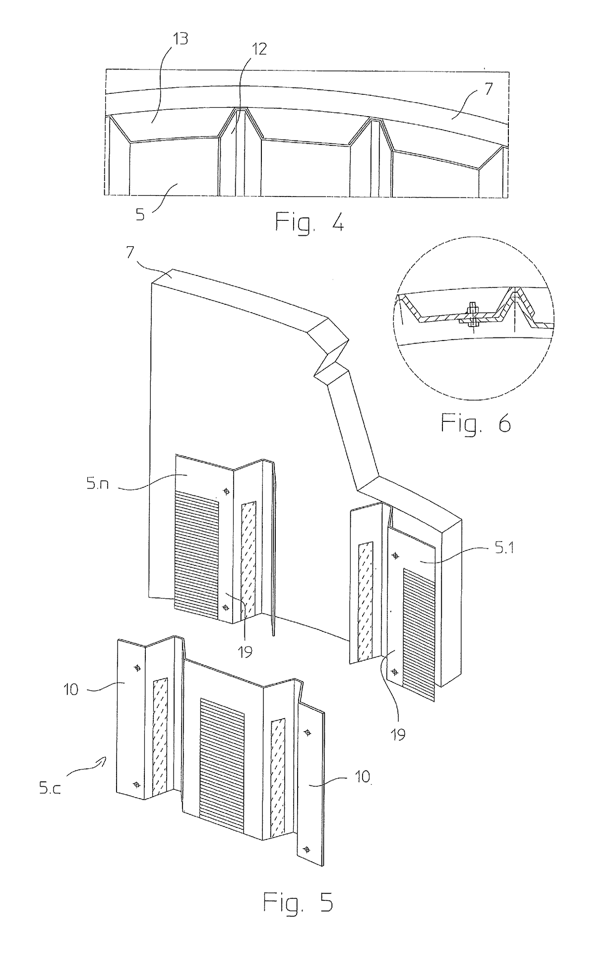 Method for realizing internal walls of catalytic reactors