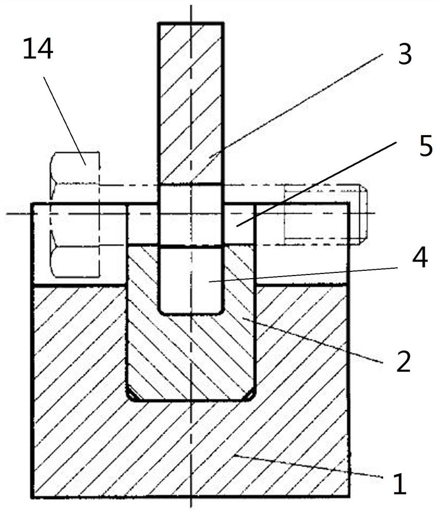 Double-shear tool and broken part taking-out tool for double-shear tool