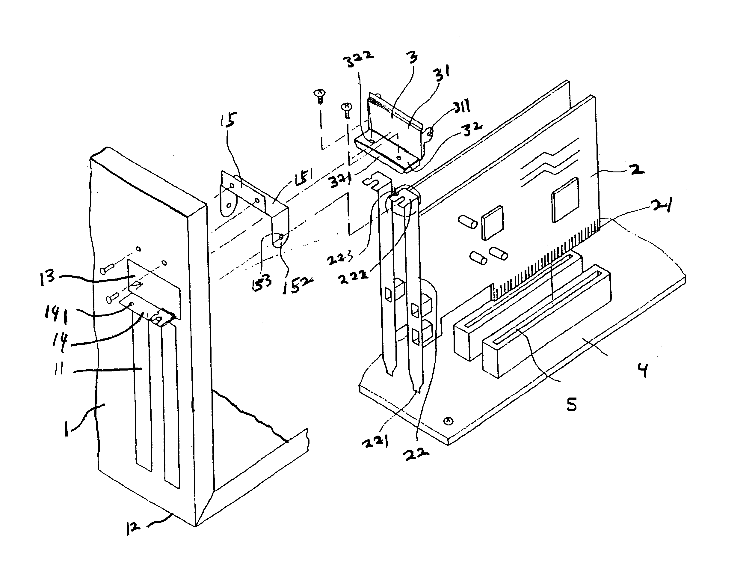 Mounting device for interface card