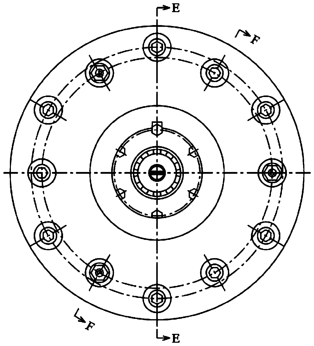 Diaphragm coupling of triple diaphragm group