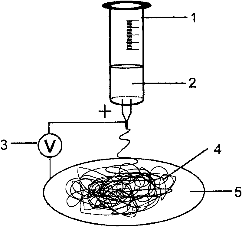 Composite electrostatic spinning integrated by initiator and preparation method thereof