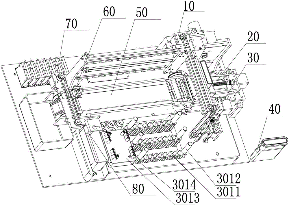 Full-automatic detecting device and genital tract secretion detecting equipment with same