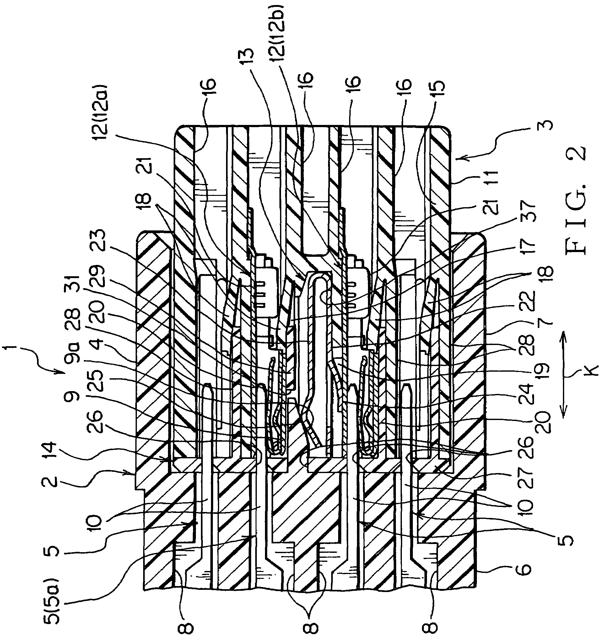 Electric connector for wiring harness having a short circuit terminal