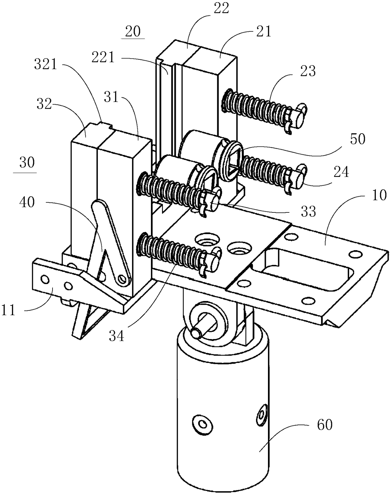 Lead clamping device, lead wire hanging device and quick installing tool