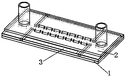 Cellular electric fusion chip device based on dispersed type side wall microelectrode array and processing process