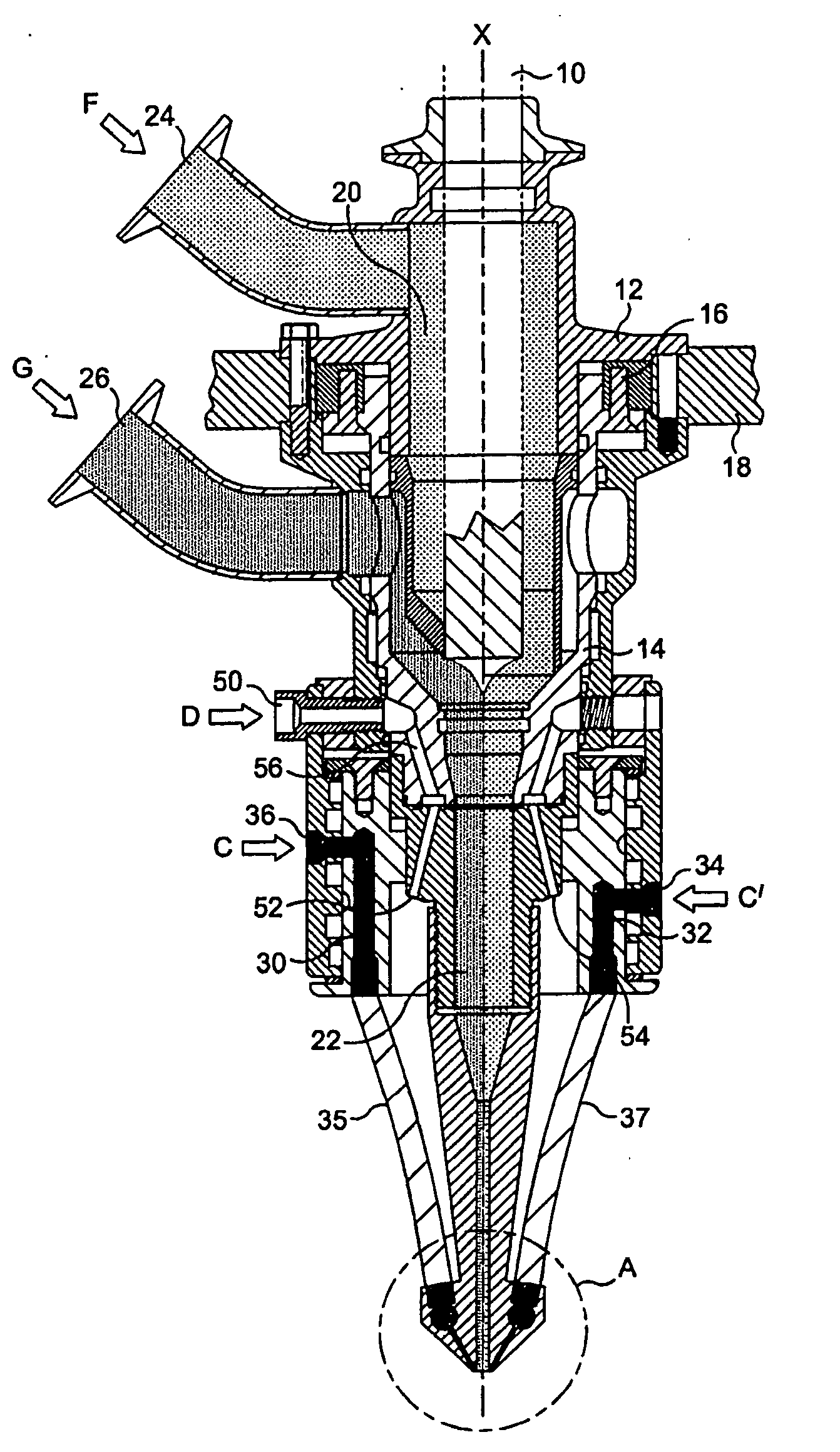 Frozen confectionery product with layered structure and apparatus for manufacturing same