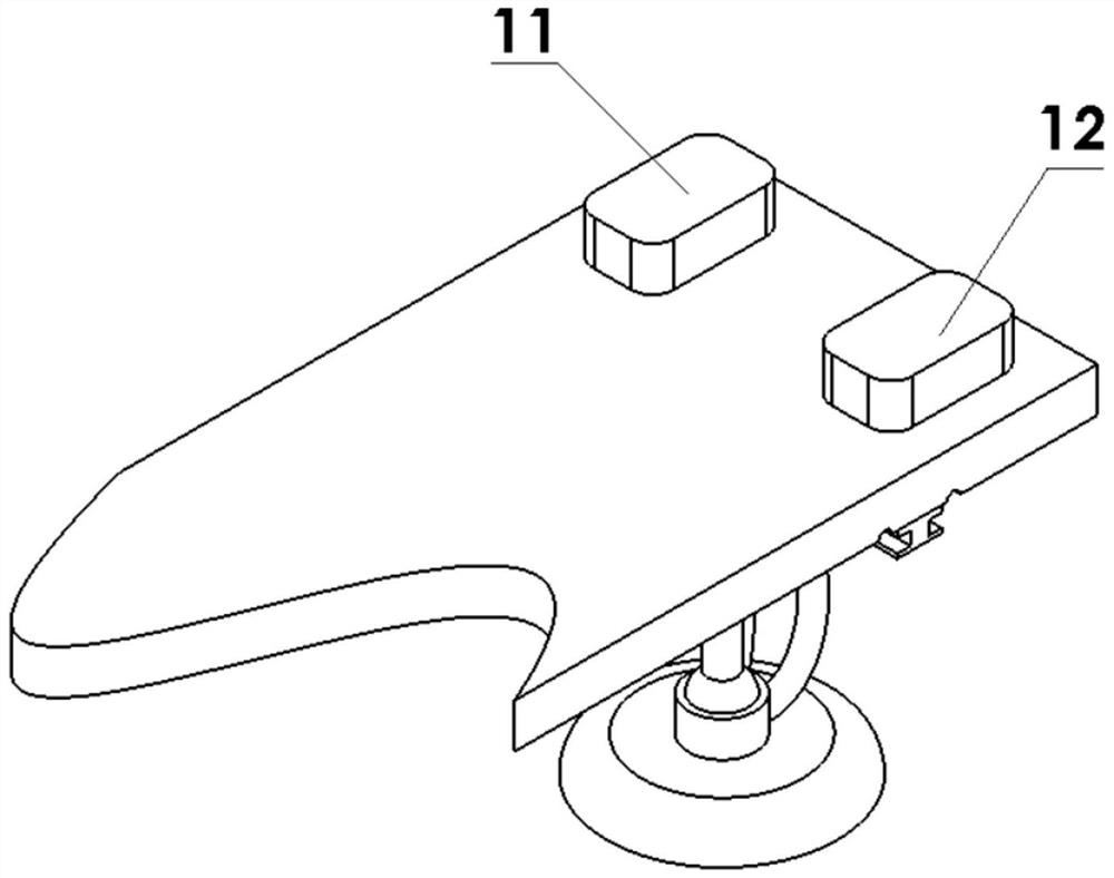 Brake sucker device shrunk under automobile chassis and braking method thereof