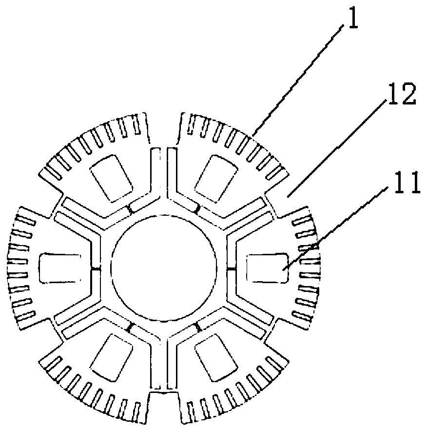 Rotor punched sheet air path structure