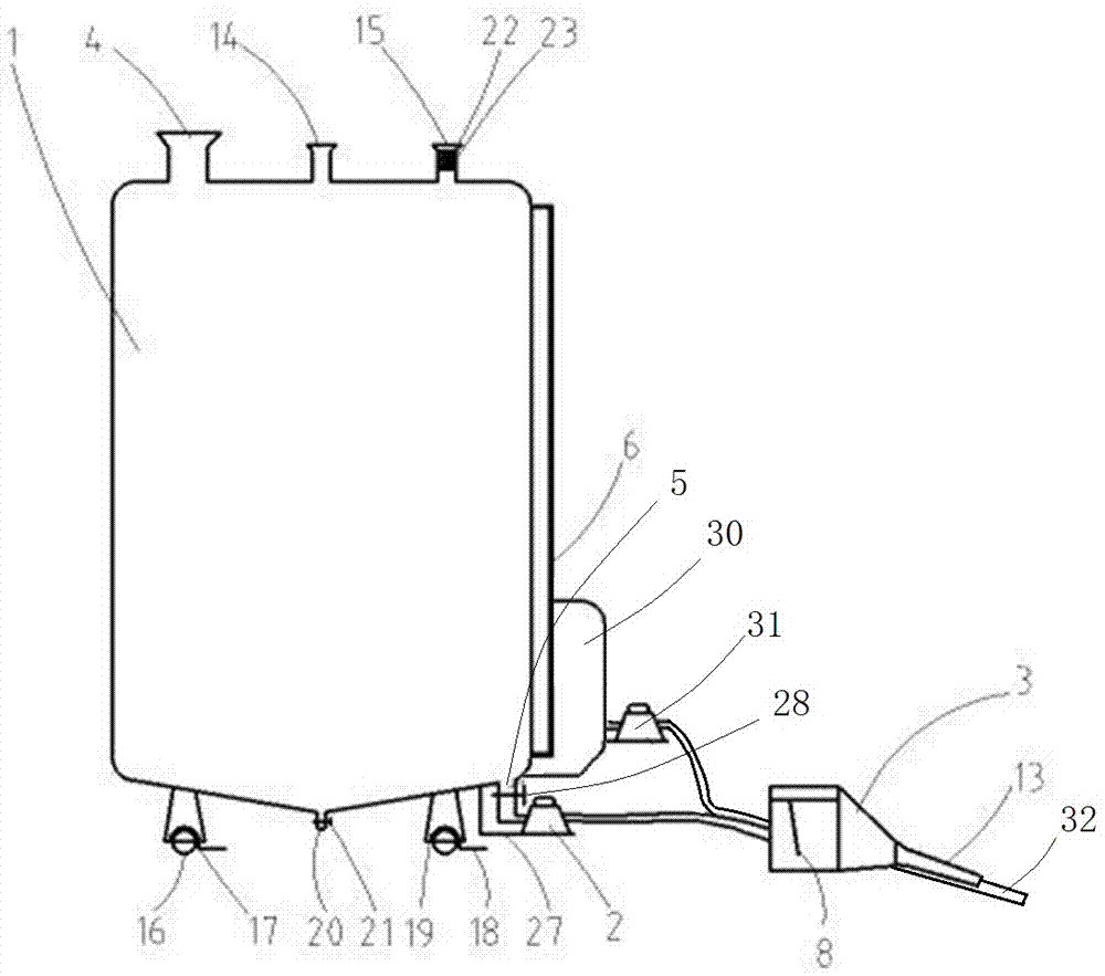 Working method of automatic oil sucking and changing equipment