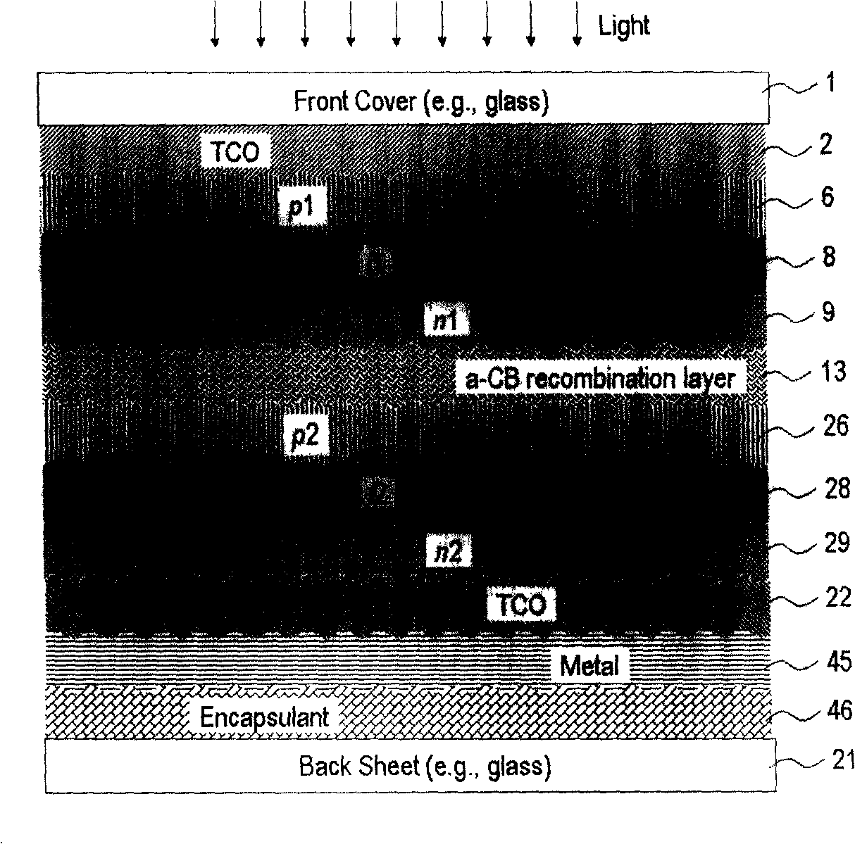 Amorphous boron carbon alloy and photovoltaic application thereof