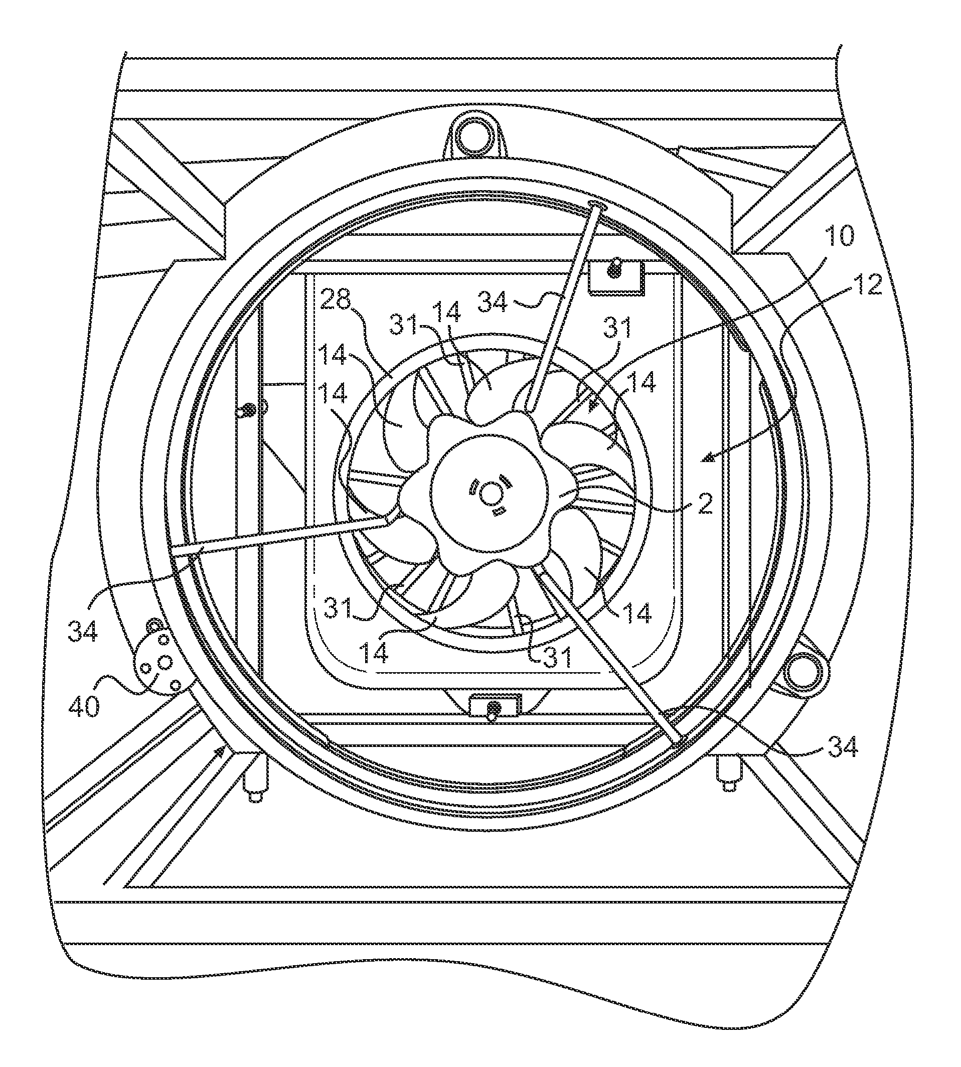 Method and apparatus for controlling tonal noise from subsonic axial fans