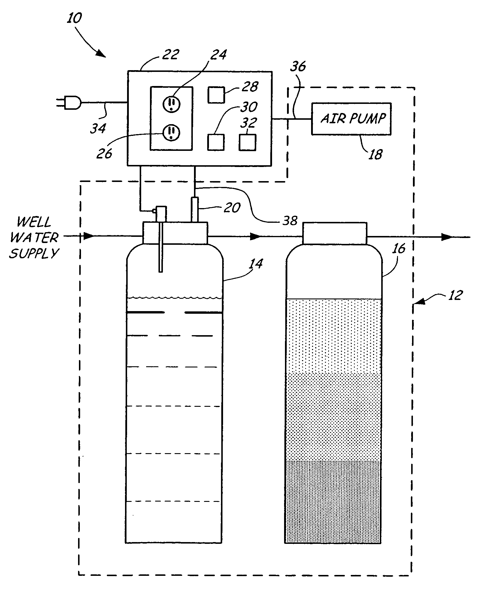 Iron and hydrogen sulfide removal apparatus