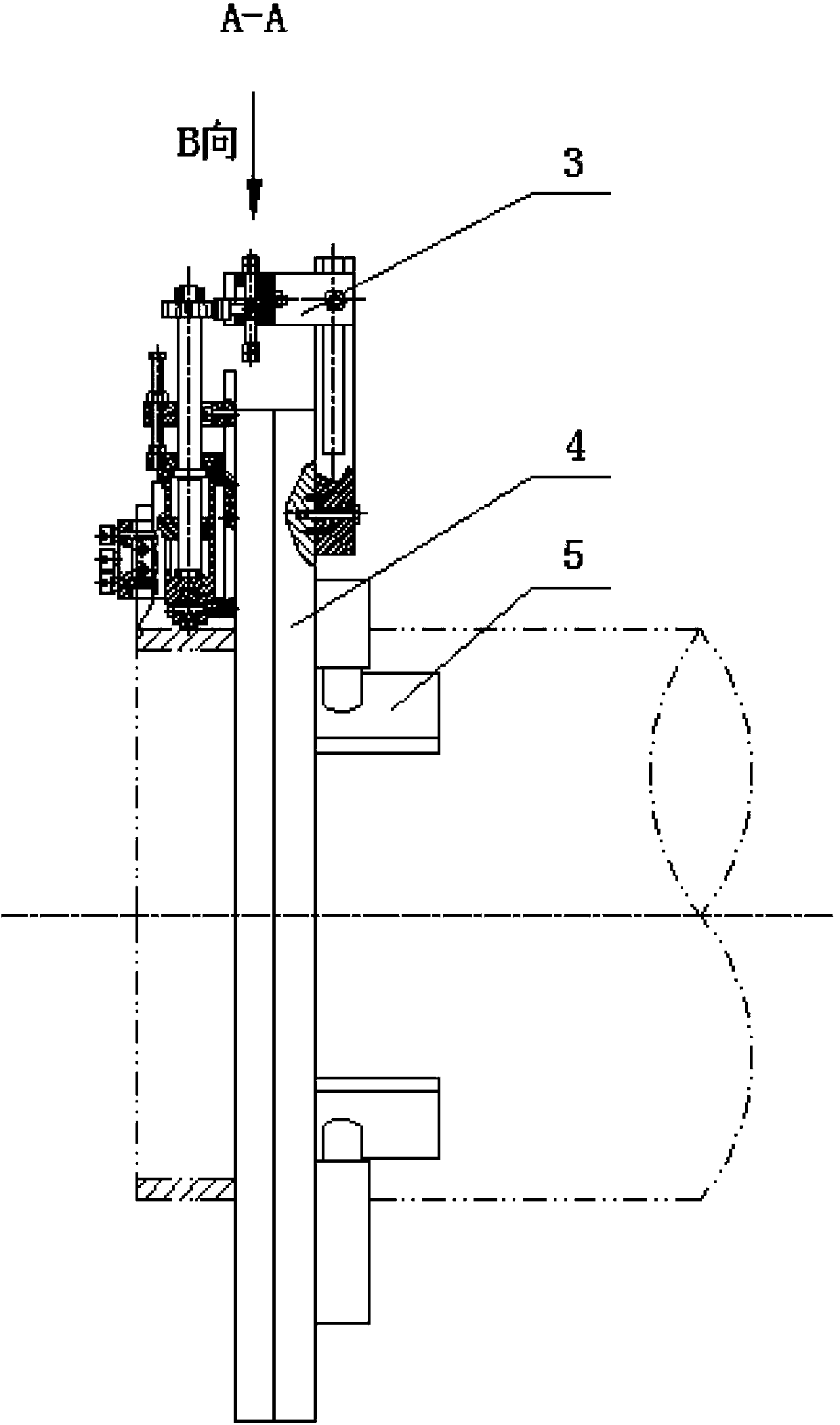 Automatic cutter-feeding pipeline profiling groove tool device
