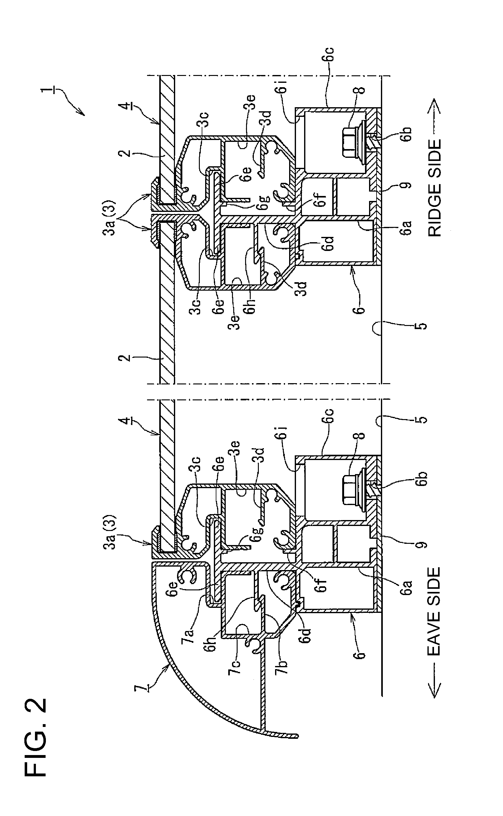 Connecting member for installing photovoltaic cell module