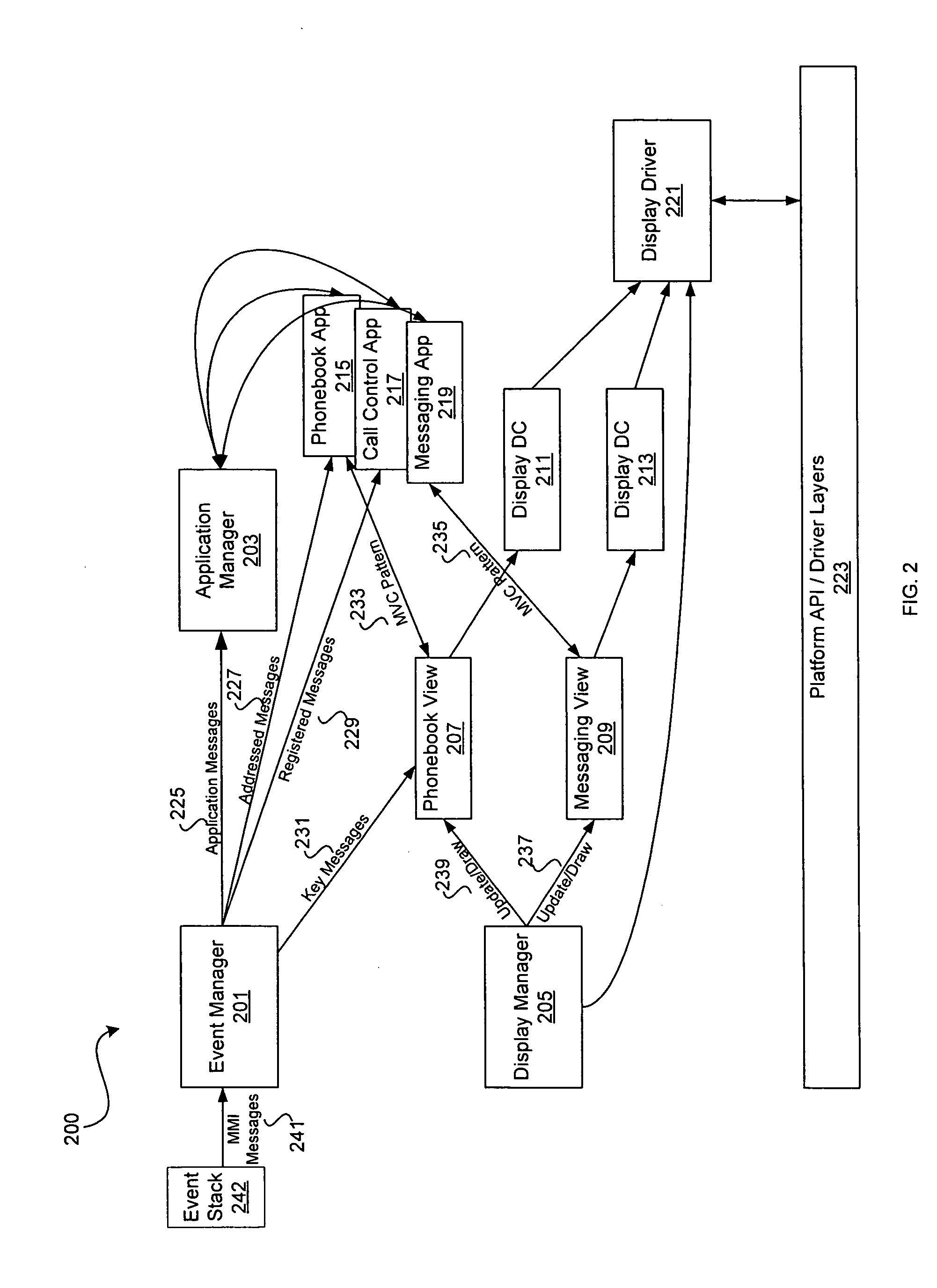 Method and system for providing text information in an application framework for a wireless device