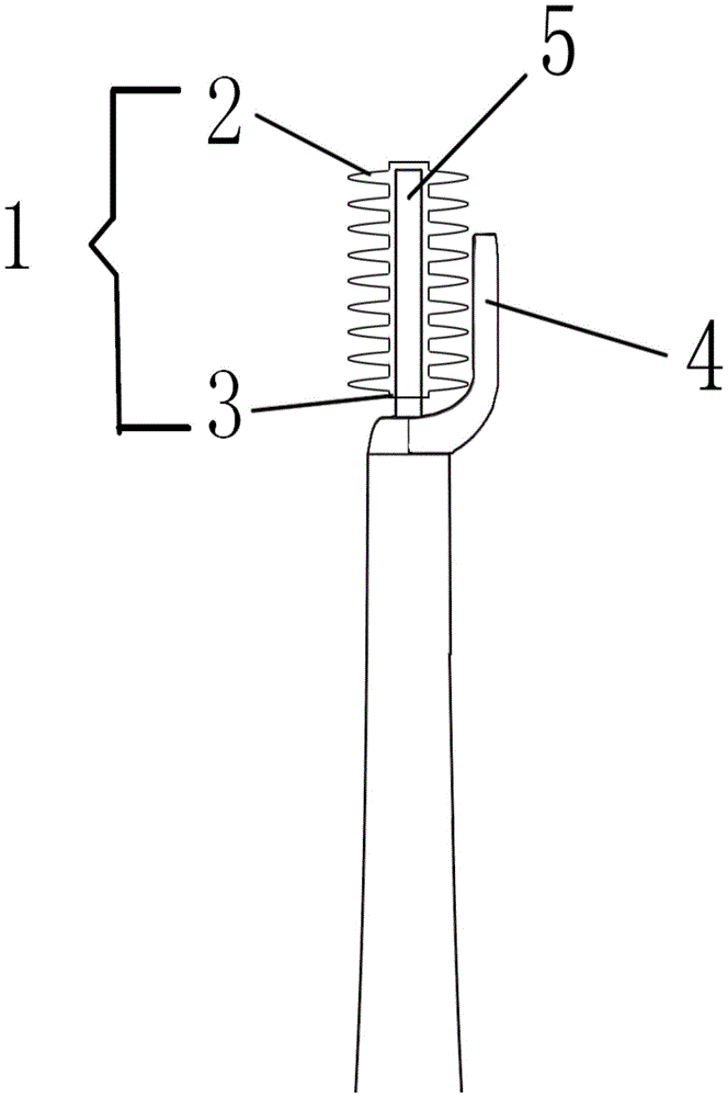 Brush head device of a multifunctional oral care tool