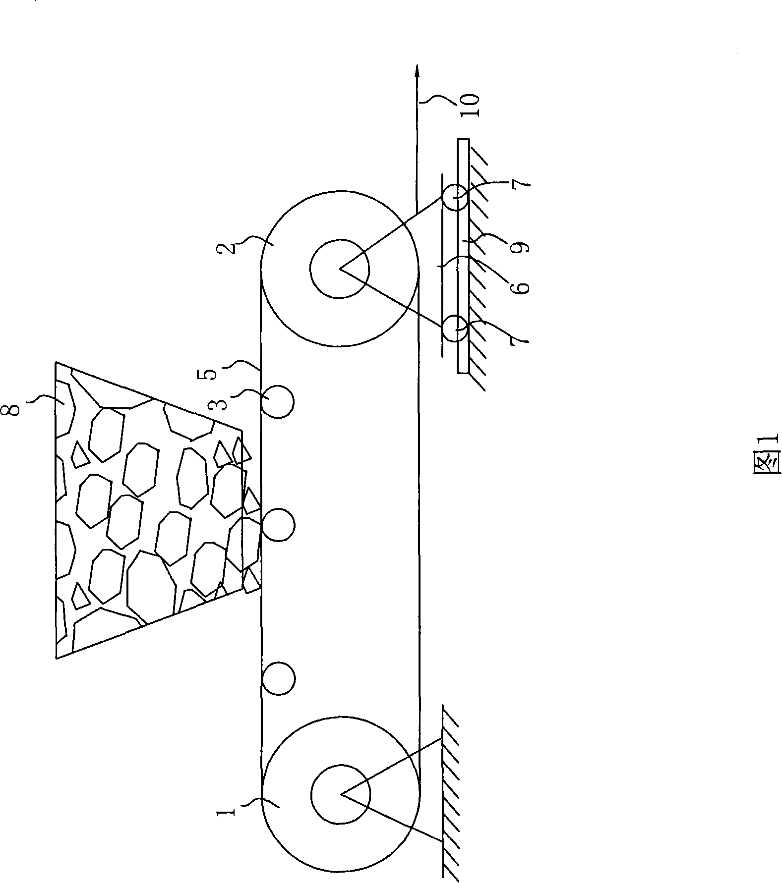 Tension device for belt conveyer