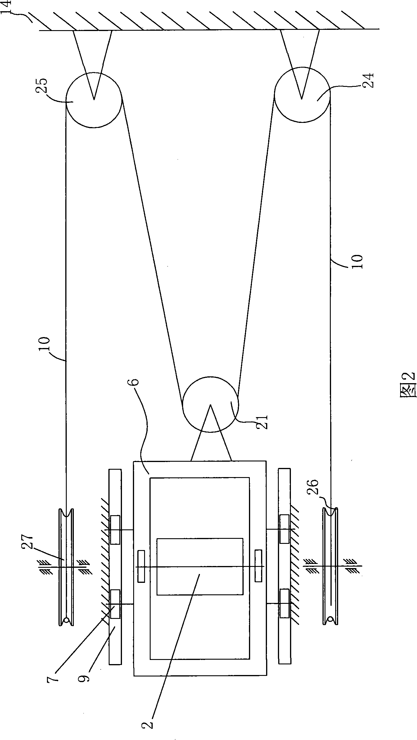 Tension device for belt conveyer