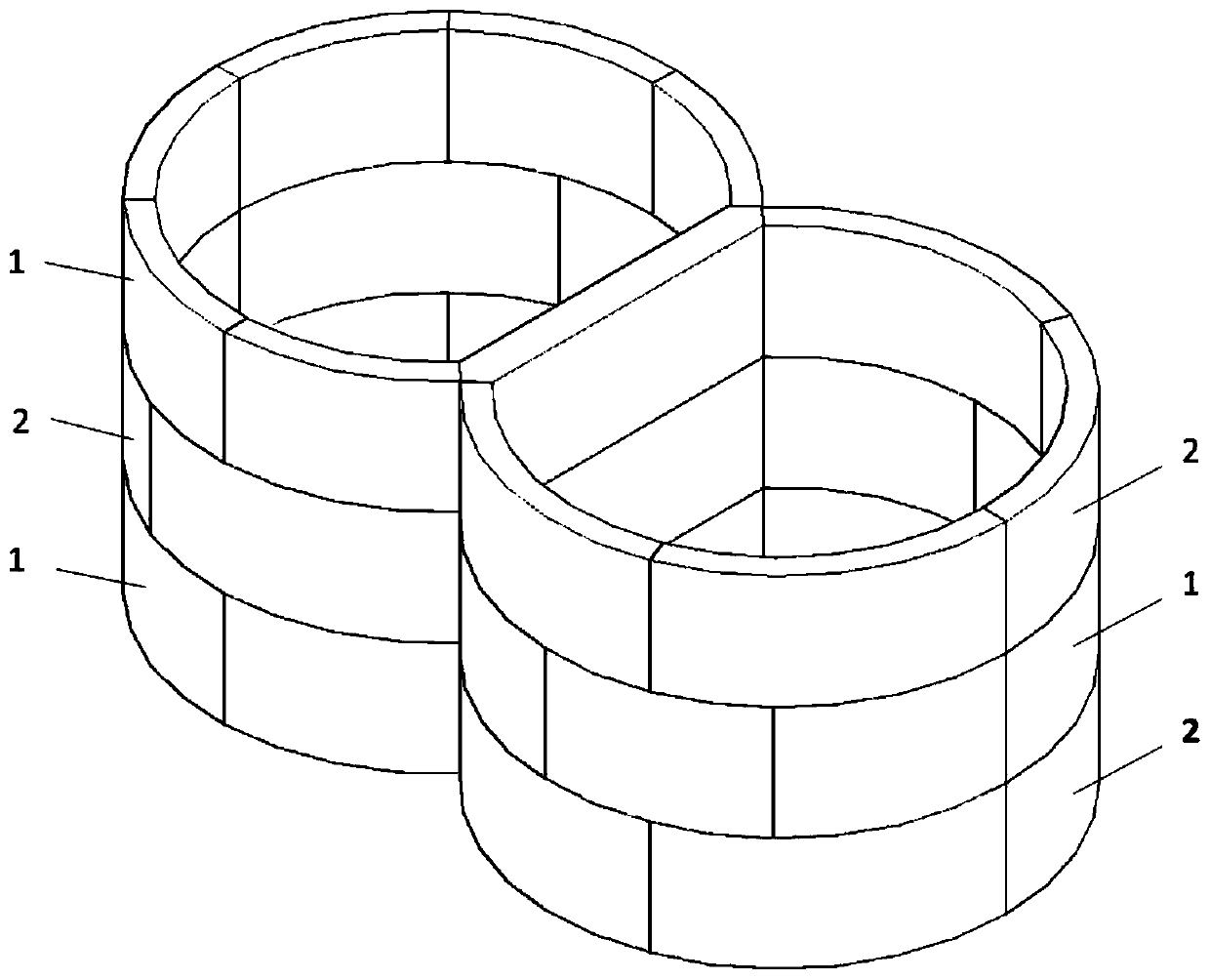 Shield tunnel segmental lining structure suitable for building metro under narrow pavement