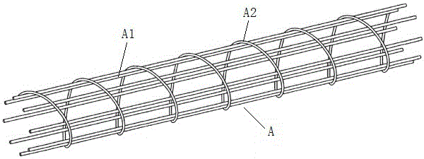 Variable spiral continuous stirrup reinforcement frame forming machine main reinforcement bracket