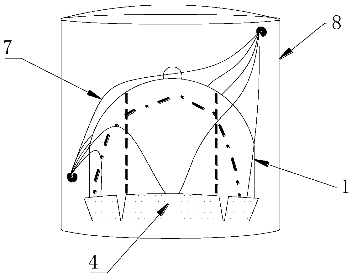 Foldable protective dressing device for brain tissue exposure