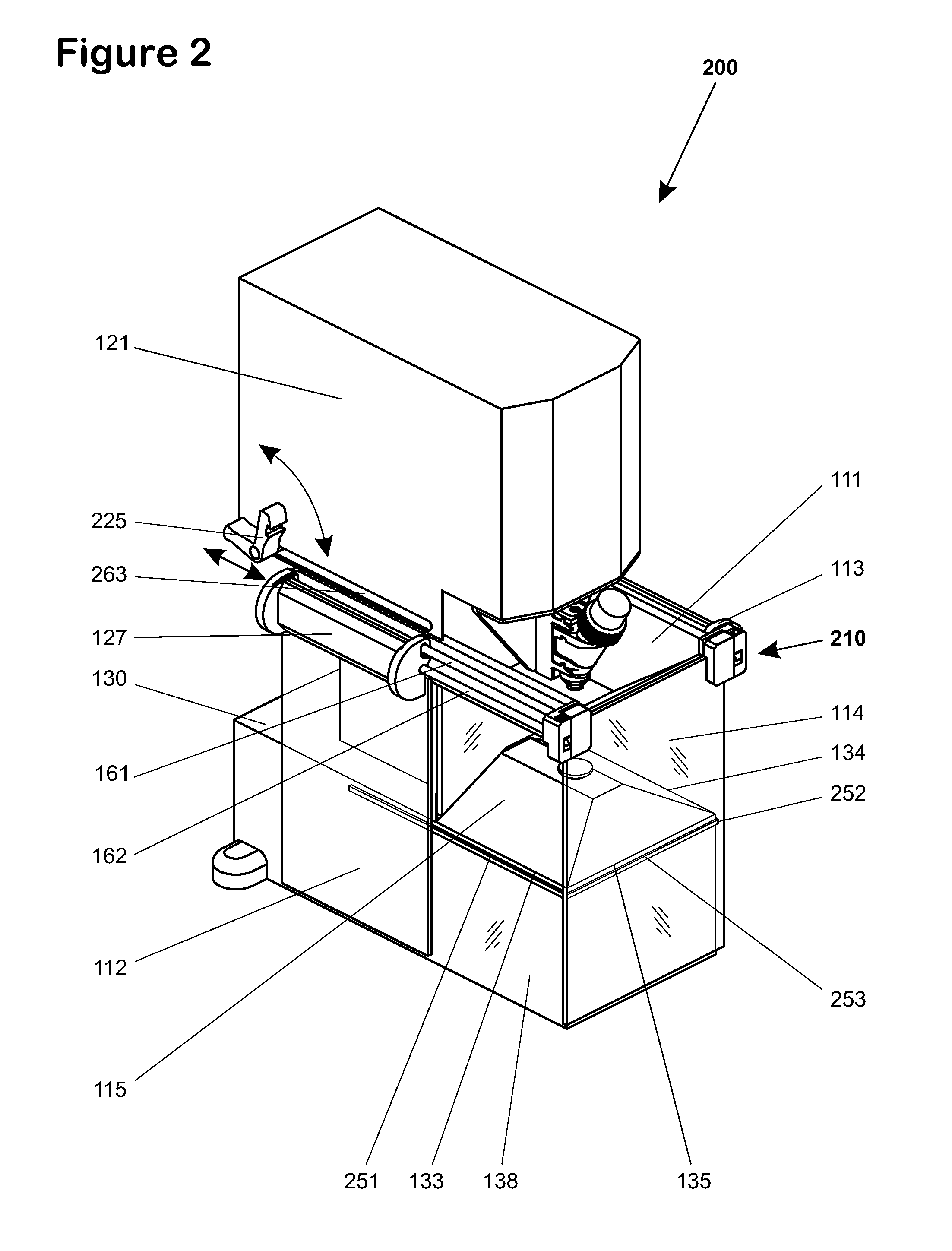 Enclosure for a laboratory balance with a sliding side wall mounted such that the top guide sliding mechanism imparts a turning moment on the lower edge of the wall to press it against an abutment of the weighing compartment to form a seal